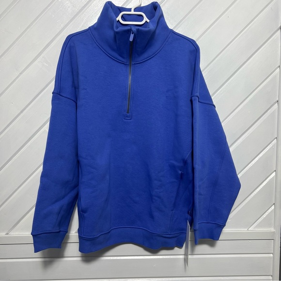 lululemon athletica Tops - Lululemon Thick Fleece Half-Zip M/L Wild Indigo
